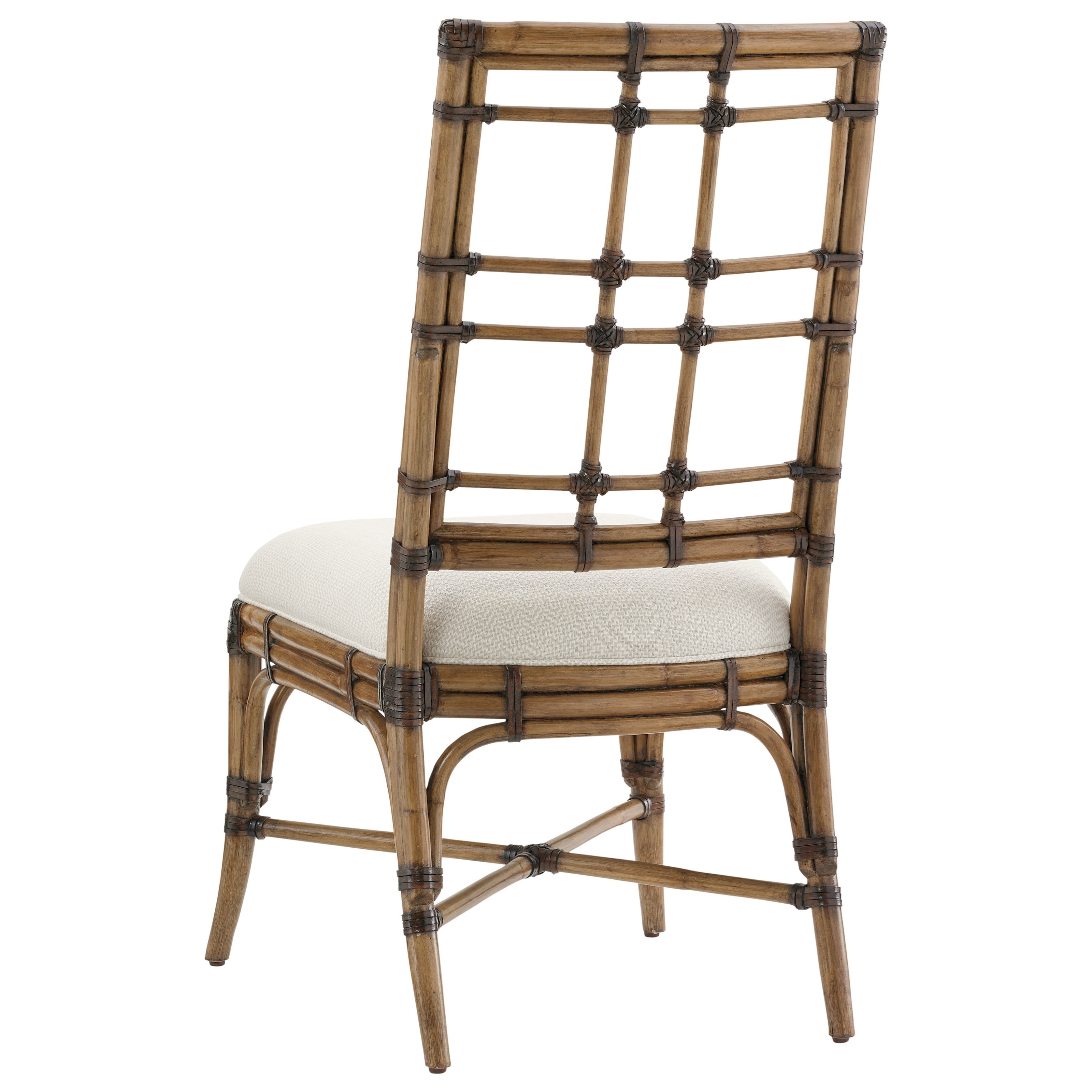 Tommy Bahama Home Twin Palms Nine Piece Dining Set with Caneel Table